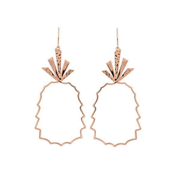 **MOANA* Gold Hollow Pineapple Fashion Earrings - Picture 1 of 7